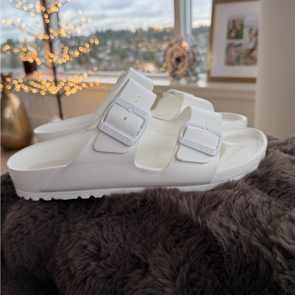 Birkenstock Arizona EVA Womens Size  L8/M6 White Sandals NIB